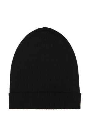 Rick Owens ribbed beanie hat - Black