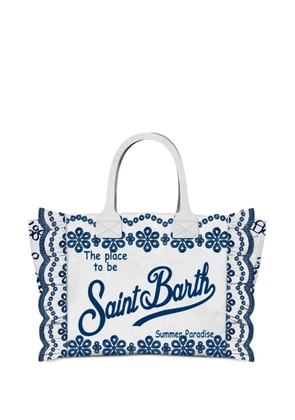 MC2 Saint Barth Colette Volant floral tote bag - White