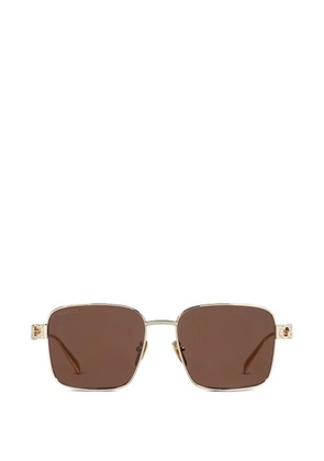 Gucci Eyewear logo square-frame sunglasses - Gold
