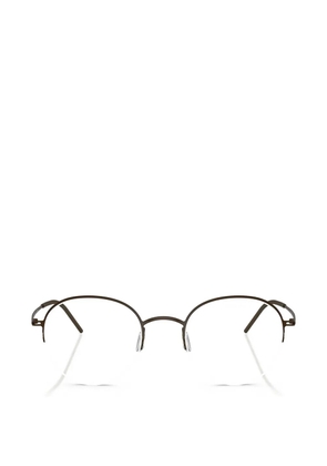 Giorgio Armani two-tone round glasses - Brown