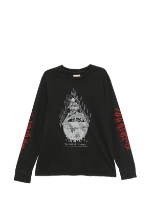 GALLERY DEPT. graphic-print long-sleeved T-shirt - Black