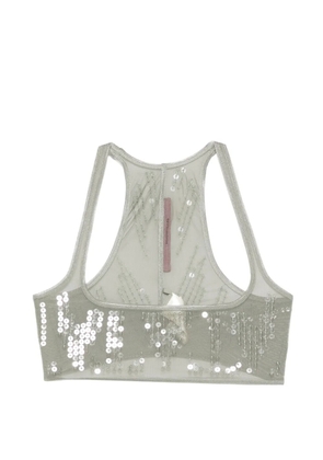 Rick Owens Lilies Unhorny sequin-embellished top - Green