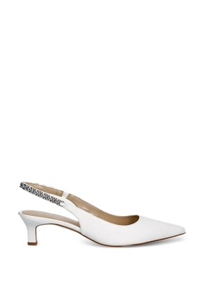 Michael Michael Kors chain-embellished heeled pumps - White