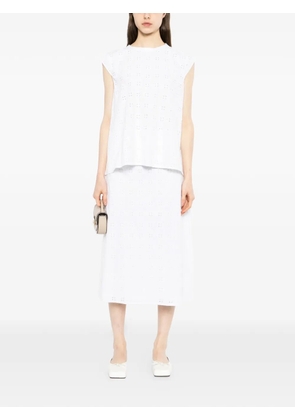 CARE BY ME Augusta Leaf top - White