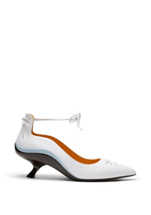 LILI CURIA Evelyn lace-up pumps - White