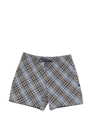 Burberry checked swim shorts - Grey