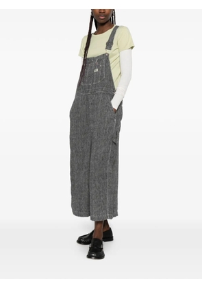 R13 button bib overall - Grey