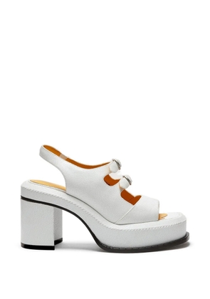 LILI CURIA Edie buckle platform sandals - White