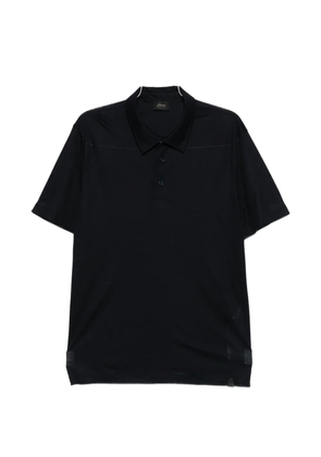 Brioni graphic print polo shirt - Blue