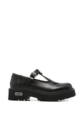 Cult Slash buckle strap leather loafers - Black