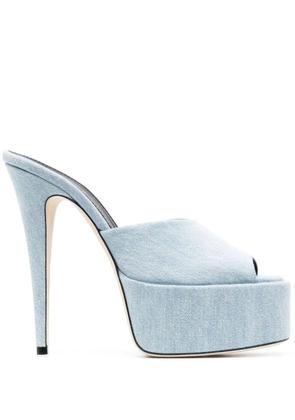 Paris Texas 145mm Marina denim sandals - Blue