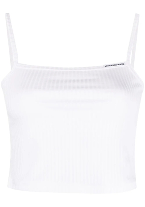Alexander Wang Cami ribbed-knit cotton tank top - White