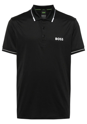 BOSS logo-appliqué polo shirt - Blue