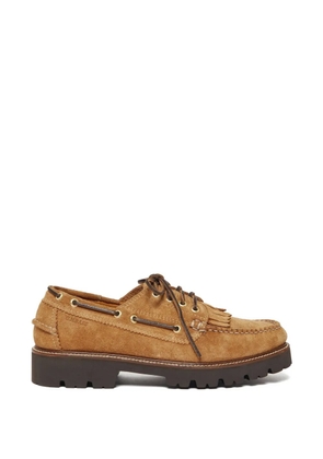 G.H.Bass Ranger Camp Moc fringe-detail leather boat shoes - Brown