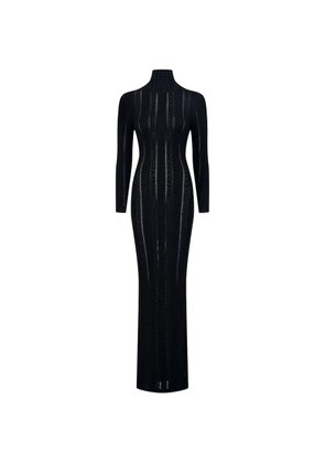 VAILLANT STUDIO Mirages high-neck long-sleeve maxi dress - Black