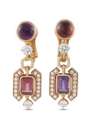 Bvlgari Pre-Owned Allegra diamond amethyst tourmaline earrings - Pink