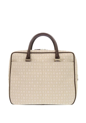 Bvlgari Pre-Owned 2010-2026 Logomania Canvas business bag - Neutrals