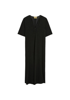 MOMONÌ Penelope short-sleeve V-neck dress - Black