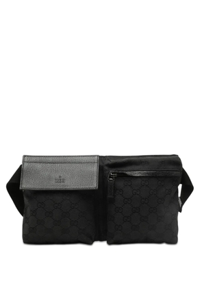 Gucci Pre-Owned 2000-2015 GG Canvas Double Pocket belt bag - Black
