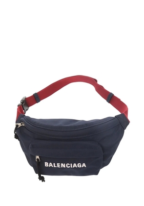 Balenciaga Pre-Owned 2020 Nylon Logo Wheel belt bag - Blue