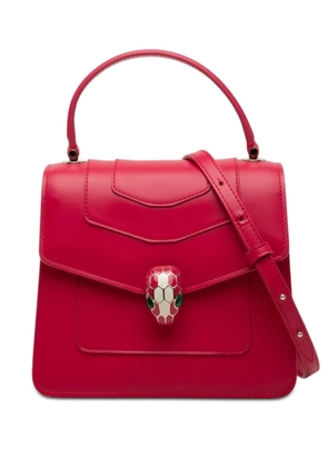 Bvlgari Pre-Owned 2011-2026 Small Calfskin Serpenti Forever Top Handle Bag satchel - Red