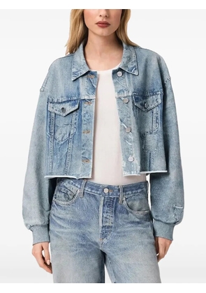 AllSaints x Anders Terry Illusion buttoned crop jacket - Blue