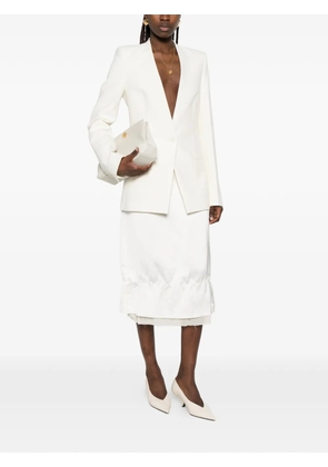 TOTEME layerd midi skirt - White