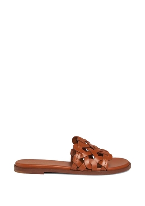Gianvito Rossi woven flat sandals - Brown