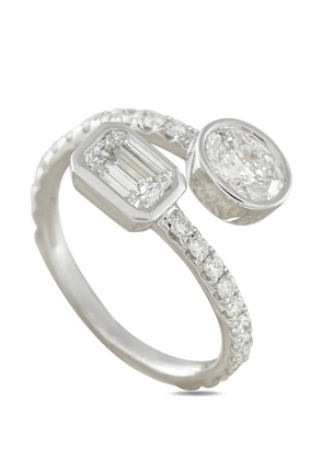 LB Exclusive diamond bypass ring - Silver