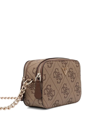 GUESS USA Noelle logo-print chain cross body bag - Neutrals