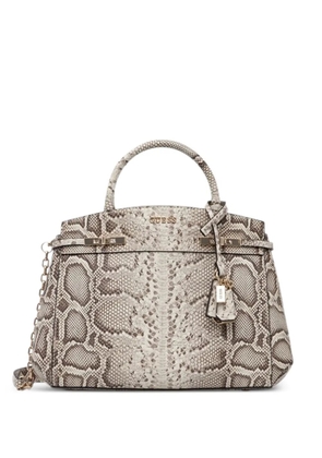 GUESS USA Melinda snakeskin chain tote bag - Neutrals