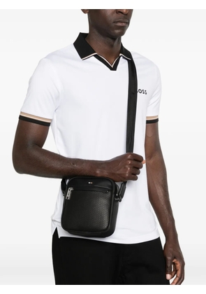 BOSS logo-detail messenger bag - Black