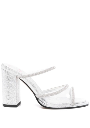 BETTINA VERMILLON 85mm Carmen sandals - Silver