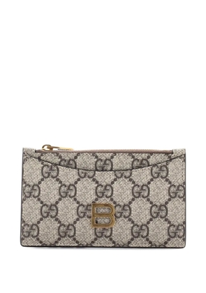 Gucci Pre-Owned x Balenciaga The Hacker Project Zip Case GG Coated Canvas card holder - Brown