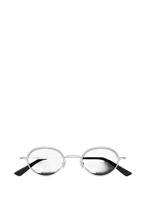 Alexander McQueen oval-frame sunglasses - Silver