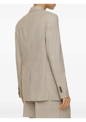 Burberry check wool tailored jacket - Neutrals