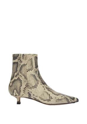 Aeyde Sofie snakeskin-effect ankle boots - Neutrals