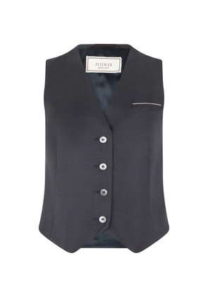 Peserico button V-neck vest - Grey