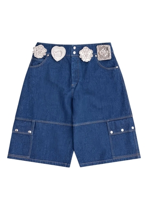 Chopova Lowena low-rise denim shorts - Blue