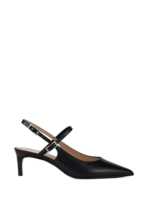 POTAMY buckle strap leather pumps - Black
