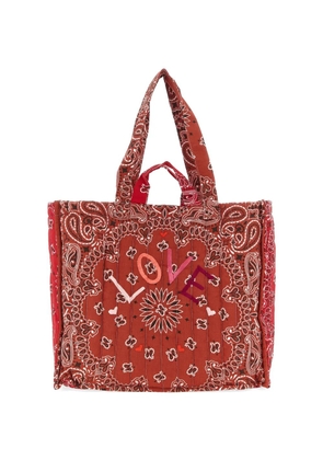 Call It By Your Name maxi Cabas quilted tote bag - Red