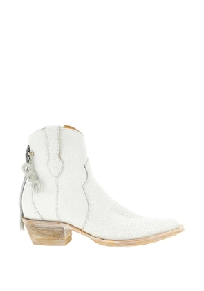 Comme Des Garçons X Mexicana embroidery charm-ankle boots - White