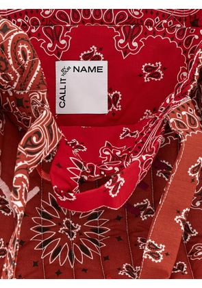 Call It By Your Name maxi Cabas quilted tote bag - Red