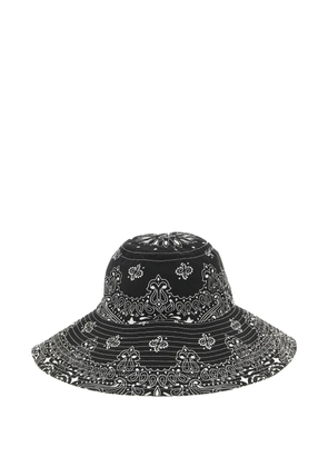 Call It By Your Name printed wide-brimmed hat - Black