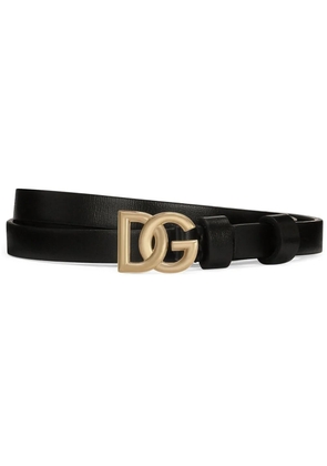 Dolce & Gabbana DG-logo leather belt - Black