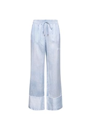 ERMANNO FIRENZE wide-leg striped trousers - White