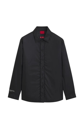 HUGO button long-sleeve shirt jacket - Black