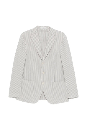 Eleventy striped single-breasted jacket - Neutrals