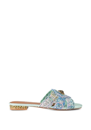 Kurt Geiger London woven eagle head sandals - Blue