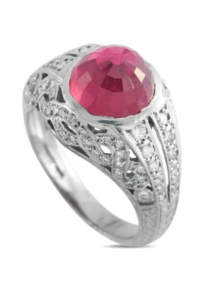LB Exclusive diamond rubellite ring - Silver